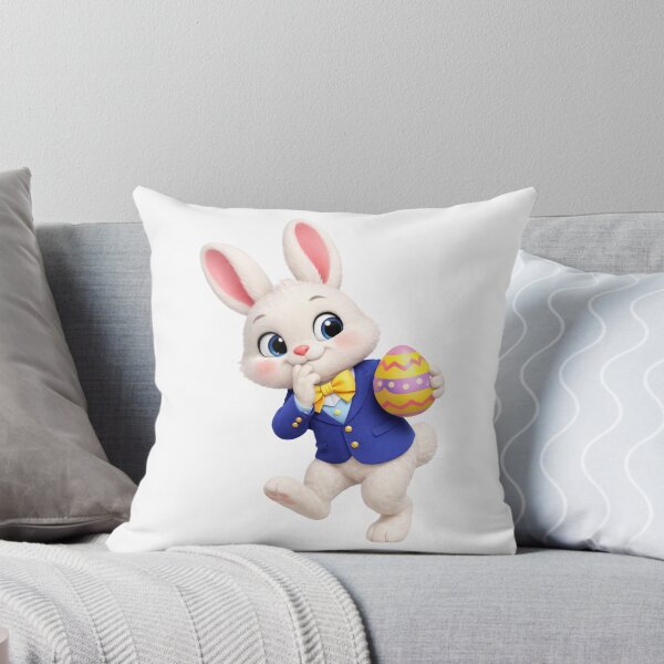 Item preview, Playful Easter Bunny Boy with Egg designed and sold by Sillytoe.