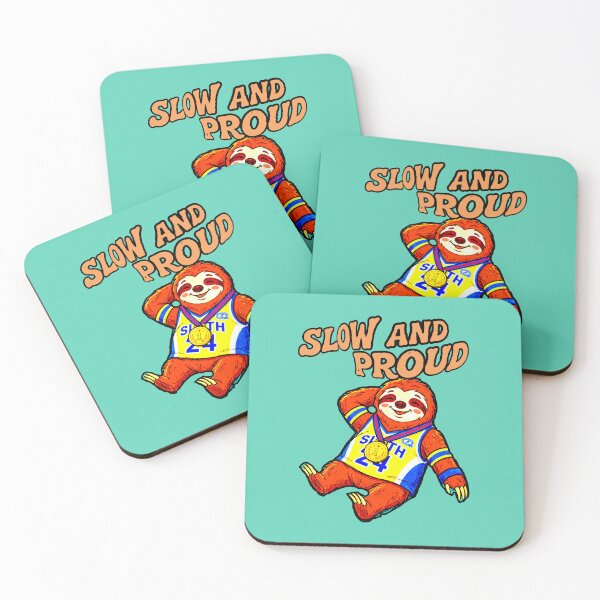 Item preview, Slow And Proud Funny Sloth Champion Cute Sloth Gold Medal designed and sold by AstronautMerch.