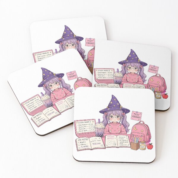 Item preview, Cute Study Witch Back To School Boba Tea designed and sold by Cyber Gold Studio.