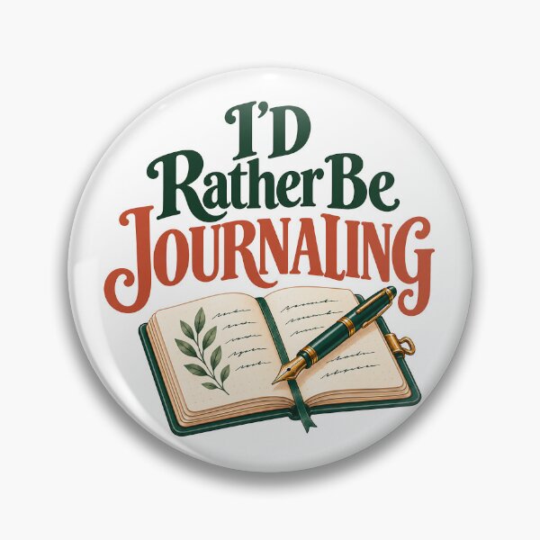 Item preview, I'd Rather Be Journaling – Vintage Journal Lover & Fountain Pen Design designed and sold by Digital Culture Studio.