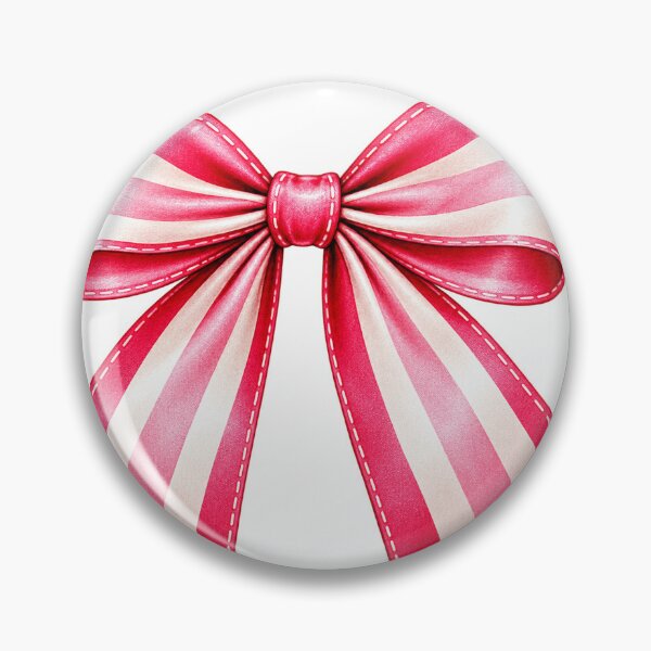 Item preview, Pink White Striped Ribbon Bow Christmas designed and sold by Affiliora.