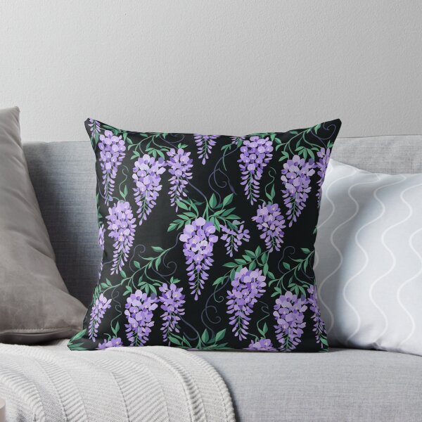 Item preview, Purple Wisteria Cascading Floral Seamless Pattern designed and sold by Owcomm.