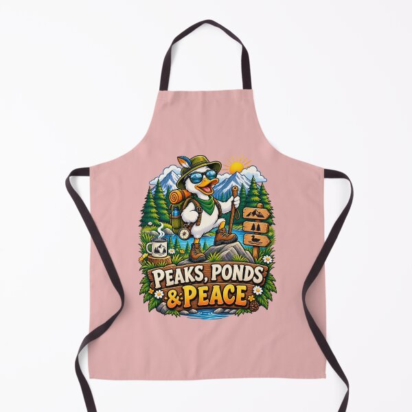 Item preview, Peaks Ponds and Peace Funny Hiking Duck Adventure designed and sold by wavlore.