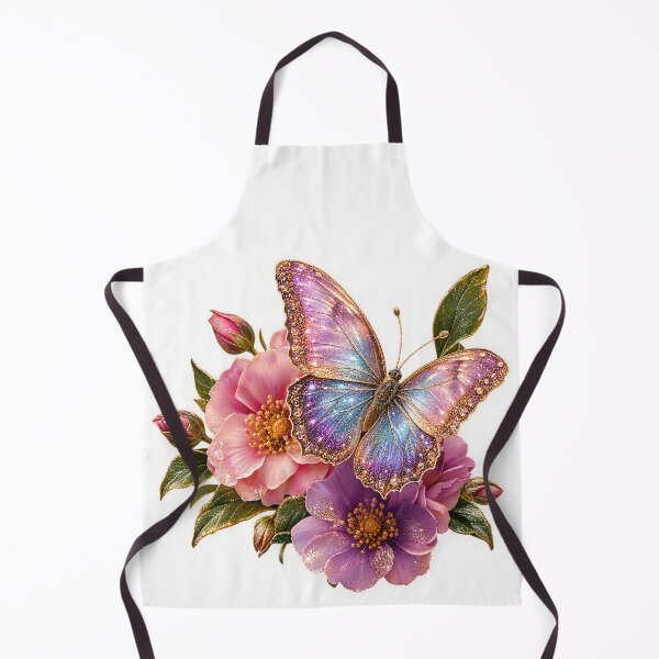 Item preview, Ultra Realistic Glitter Butterfly And Flowers designed and sold by wallpapersarts.