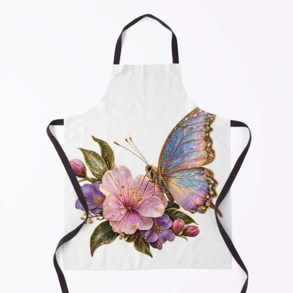 Item preview, Ultra Realistic Glitter Butterfly And Flowers designed and sold by wallpapersarts.