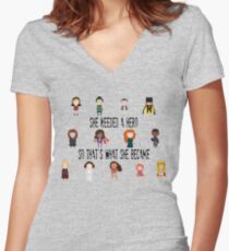 So that's what she became Women's Fitted V-Neck T-Shirt