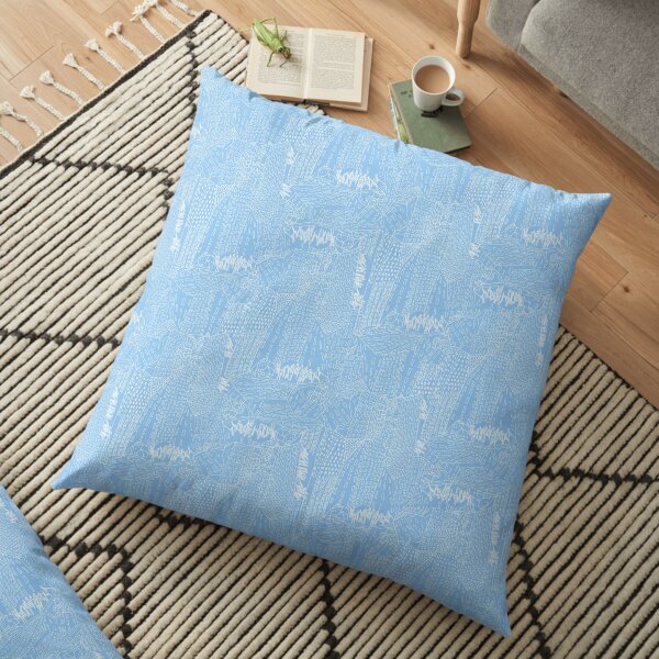 blue city Floor Pillow