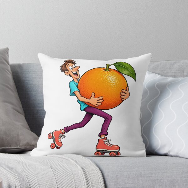 Item preview, Funny Roller Skater Carrying a Giant Orange designed and sold by Drip stamp.