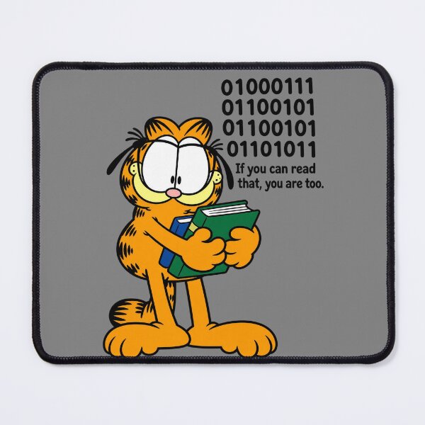 Item preview, Geeky Orange Cat Reading Books with Binary Code designed and sold by CrazyCraftStudio.