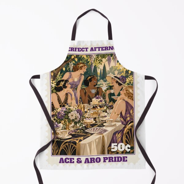 Item preview, A Perfect Afternoon, Ace and Aro Pride Tea Party Stamp designed and sold by INCLUSION and You.