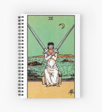 Two of Swords Tarot Spiral Notebook