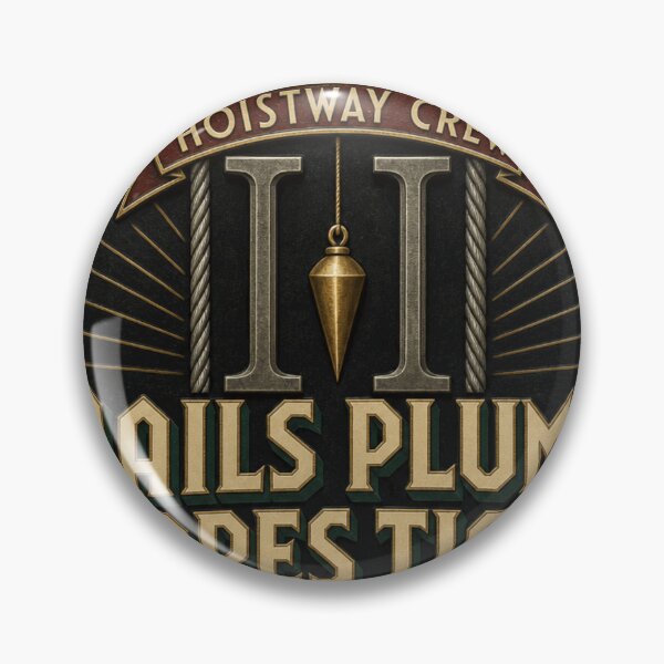 Item preview, Rails Plumb Ropes Tight Hoistway Emblem designed and sold by BoosterShop.