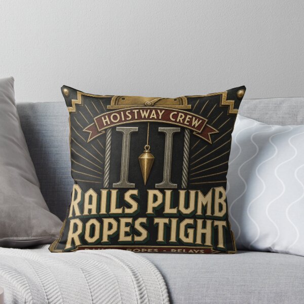 Item preview, Rails Plumb Ropes Tight Hoistway Emblem designed and sold by BoosterShop.