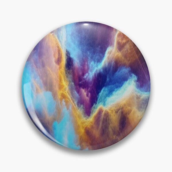 Artikelvorschau, Cosmic Blue and Orange Nebula Print entworfen und verkauft von Mixture-Designs.