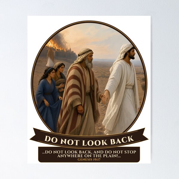 Item preview, Do Not Look Back Genesis 19:17 Lot Bible Story Shirt designed and sold by T4C Tees.