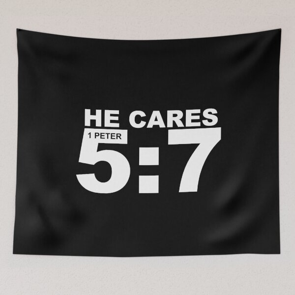 Item preview, He cares - 1.Peter 5:7 - Christian Design designed and sold by JHWHDesign.