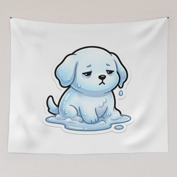 Item preview, Melting Snowdog Funny Cartoon Shirt designed and sold by Alphakenon.
