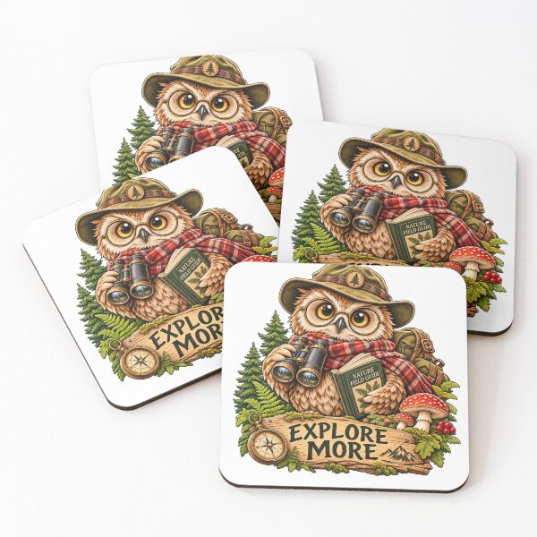 Item preview, The Little Forest Explorer – Vintage Owl Adventure Illustration designed and sold by ShopArtX.