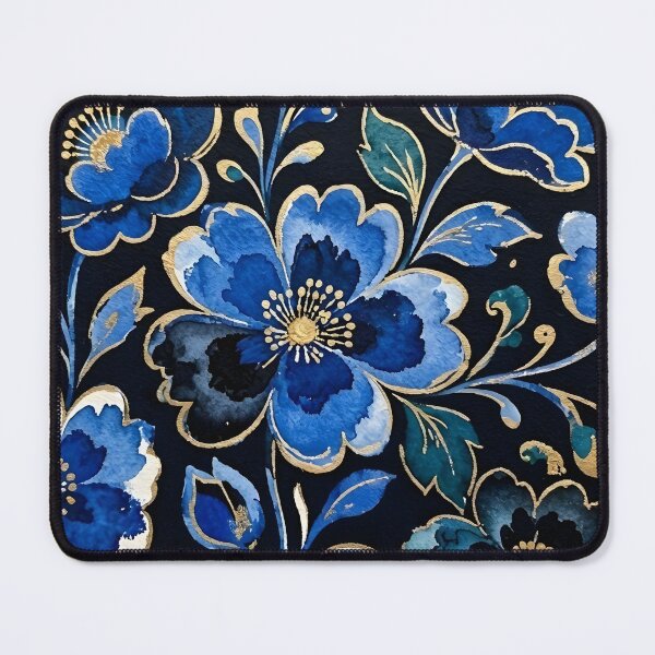 Item preview, Blue and Black Floral  designed and sold by GraphicsClub.