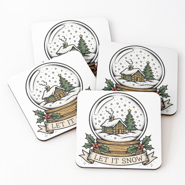 Item preview, Snow Globe Tattoo Flash – Let It Snow Traditional Christmas designed and sold by CozyCornerDesigns.