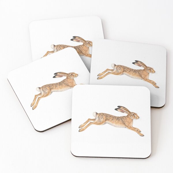 Item preview, Leaping Brown Hare Watercolour Wildlife Illustration designed and sold by Oddly Minted Studio.
