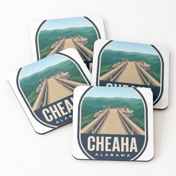 Item preview, Cheaha State Park Alabama Bald Rock Boardwalk Oval Badge Sticker designed and sold by DetourDgn.