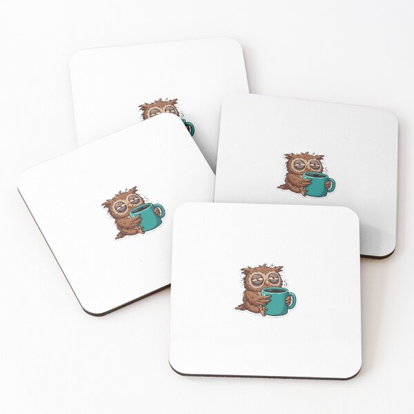 Item preview, Exhausted Coffee Owl Cute Sticker designed and sold by Alphakenon.