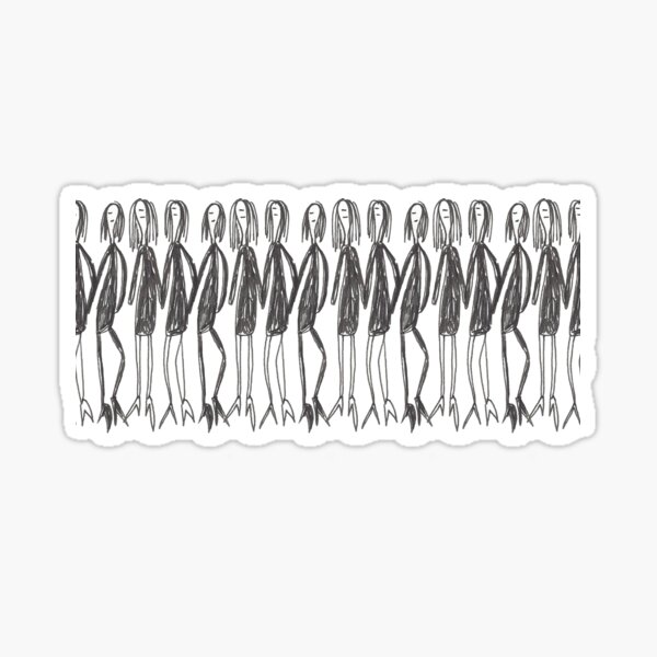 Ladies in black Sticker