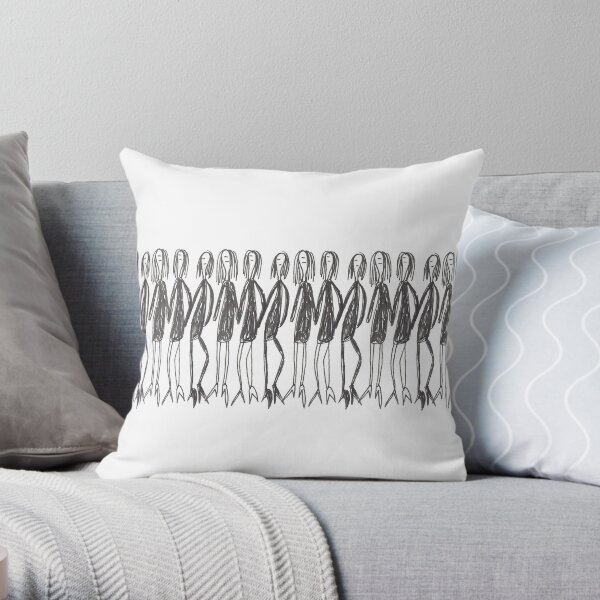 Ladies in black Throw Pillow