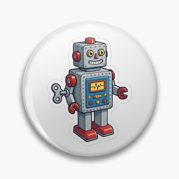 Artikelvorschau, Retro Wind-Up Robot Vintage Sci-Fi entworfen und verkauft von Funny Label.