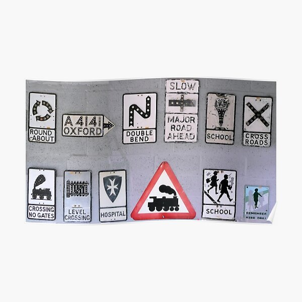 Uk Road Signs Wall Art Redbubble