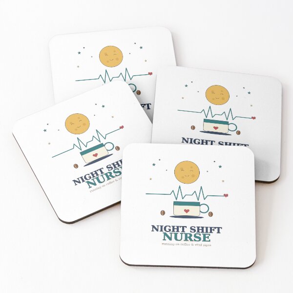 Item preview, Night Shift Nurse Running on Coffee and Vital Signs designed and sold by westxc.