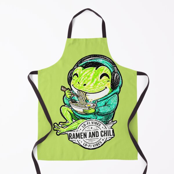 Item preview, Ramen And Chill Frog Funny Lo-Fi Vibes Noodles designed and sold by AstronautMerch.