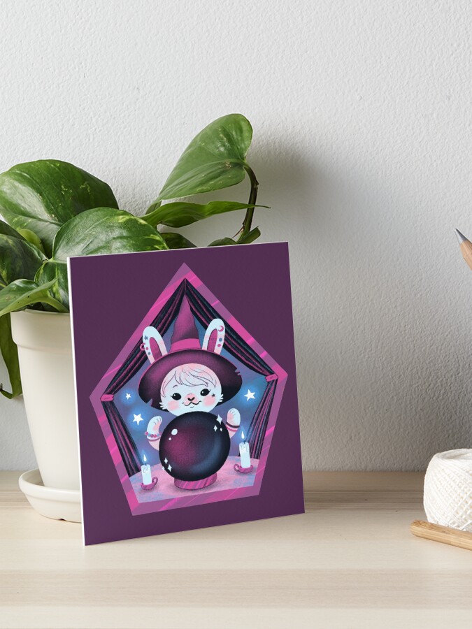 Thumbnail 1 von 2, Galeriedruck, Kristallkugel-Hase designt und verkauft von katiecrumpton.