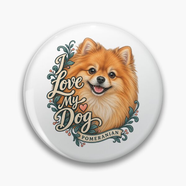 Artikelvorschau, I Love My Pomeranian - Painterly Portrait entworfen und verkauft von Mystik-Media.