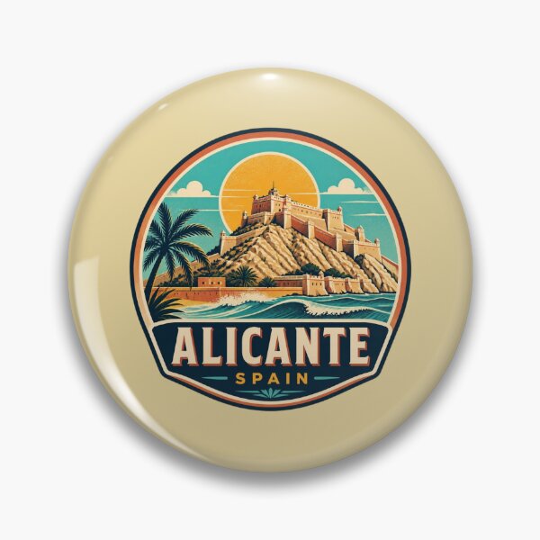 Item preview, Alicante Spain Vintage Sun Sea Travel Badge designed and sold by Timeless Design.