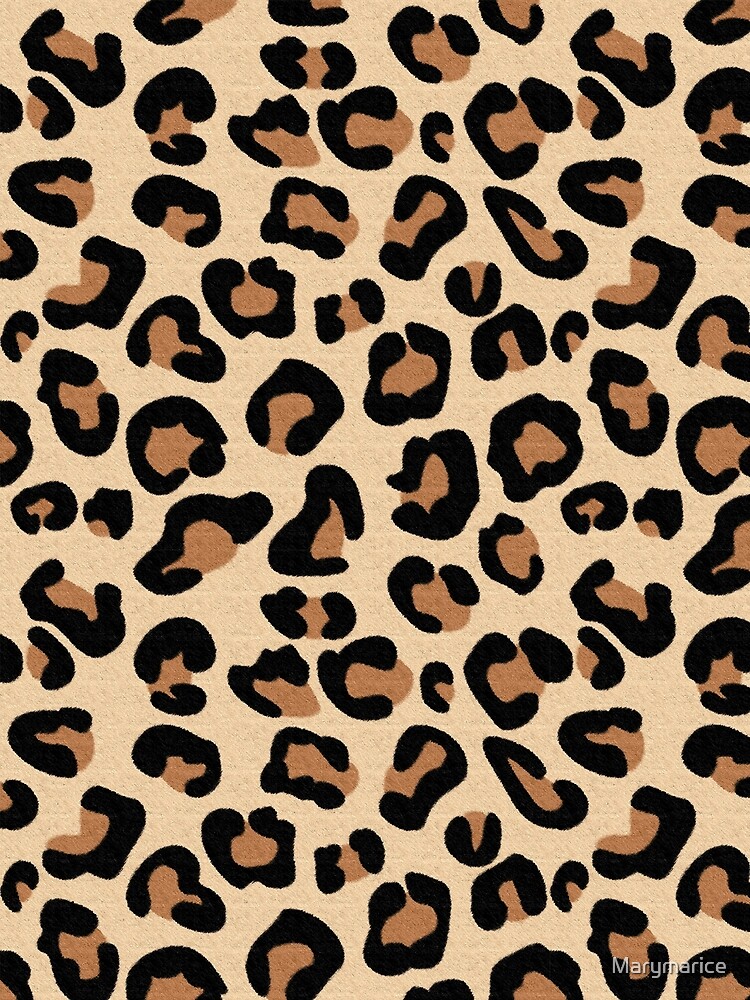 Beige Leopard Motif Wallpaper in Caramel