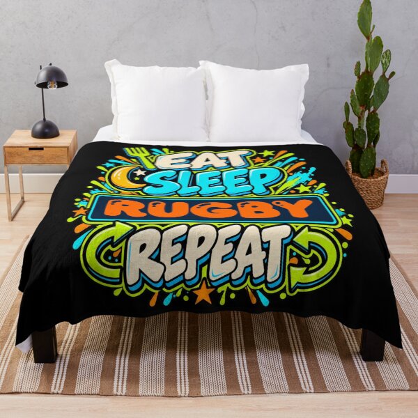 Item preview, Eat Sleep Rugby Repeat designed and sold by Azeecreate009.