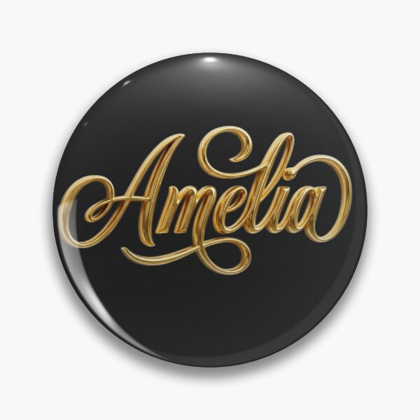 Item preview, Amelia Gold Typography Name Elegant Cursive Script Lettering designed and sold by Midnight Gilded.