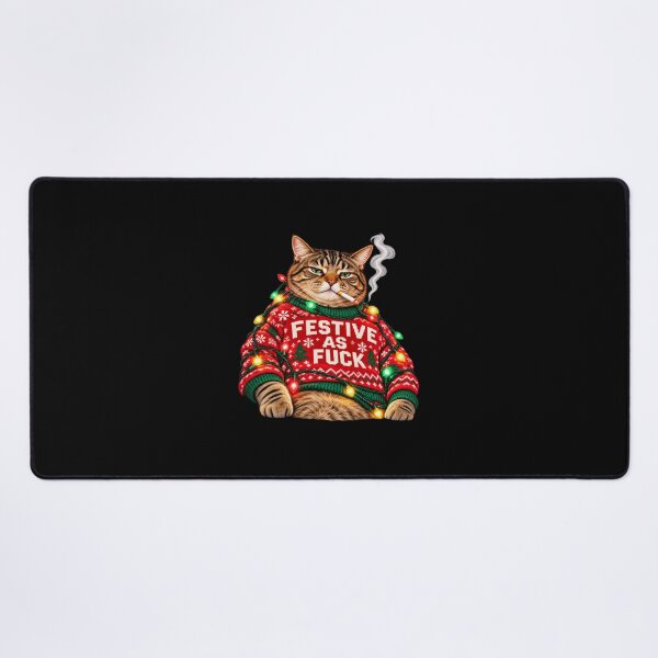 Item preview, Festive AF Grumpy Cat Ugly Sweater designed and sold by Jeen Drawing 2026.
