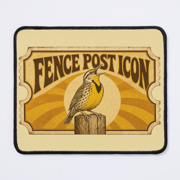 Item preview, Eastern Meadowlark Fence Post Icon designed and sold by shifumart.