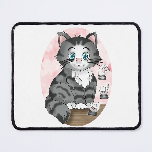 Item preview, ASL grey cat with stripes designed and sold by BeingNow.