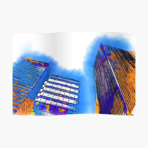 Abstract Towers Poster