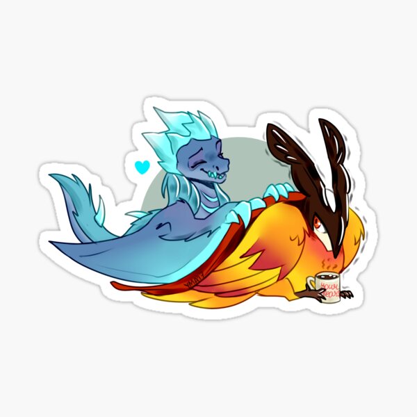 Item preview, Winter Wyvern + Phoenix designed and sold by Javo Designs.