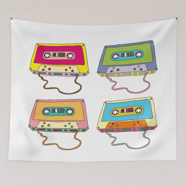 Item preview, Music Cassette Retro Tape Vintage Graffiti designed and sold by Helen-Storm.