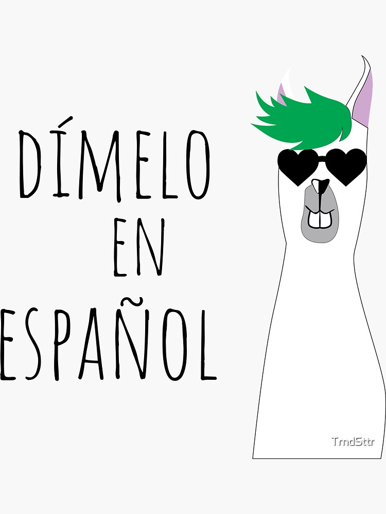 Spanish Teacher Gift Dímelo en Español with Funny Llama Travel Mug by  trndsttr