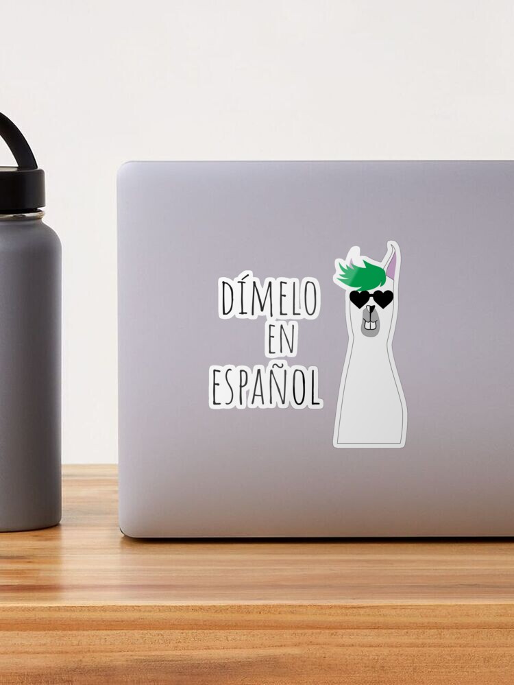 Spanish Teacher Gift Dímelo en Español with Funny Llama Travel Mug by  trndsttr