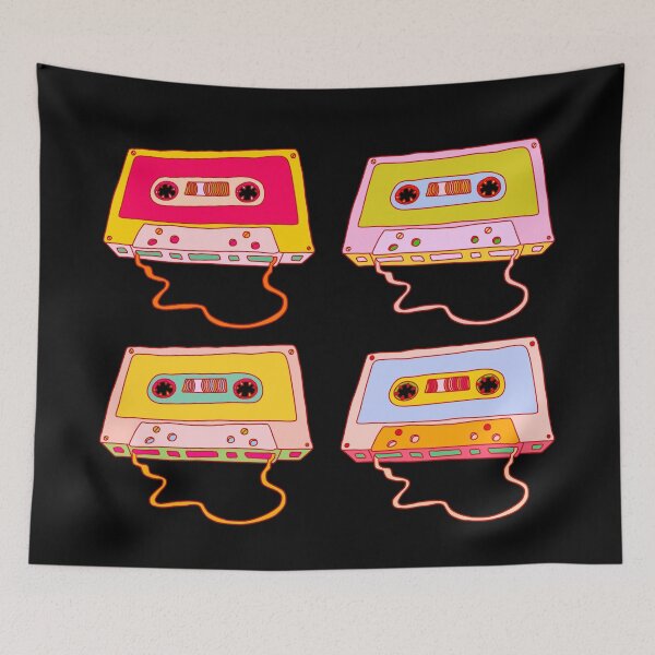 Item preview, Music Cassette Retro Tape Vintage Graffiti designed and sold by Helen-Storm.