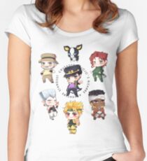 Camiseta entallada de cuello redondo JJBA Stardust Crusaders