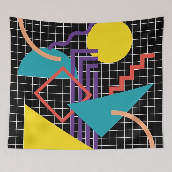 Item preview, Memphis Pattern - 80s Retro Black designed and sold by GraphicWave.